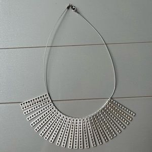 COS matte silver necklace